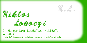 miklos lopoczi business card